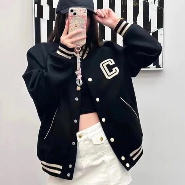 Celine Hedi Simane College Teddy Jacket Stadium Jacket Grade N Cej15910 with Tracking