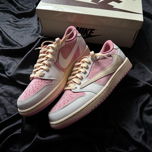Travis Scott Nike Air Jordan 1 Replica Low “Sail/Sky Pink” DM7866106 Travis Scott Nike Air Jordan 1 Replica Low “Sail/Sky Pink” DM7866106