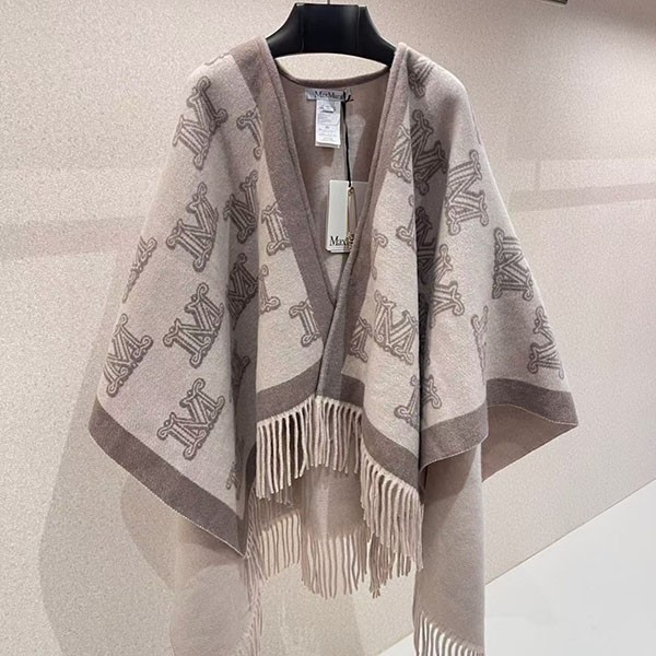 High quality Max Mara Monogram V-neck cape fake wool poncho mal96207 High quality Max Mara Monogram V-neck cape fake wool poncho mal96207