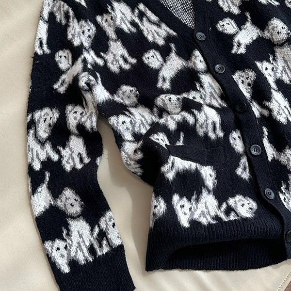 Super low price! Celine V-neck cardigan replica black 2A51W531Q