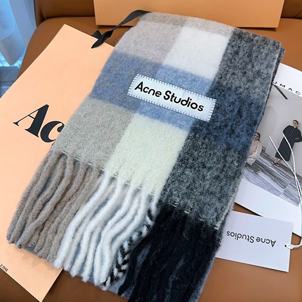 ☆Popular☆ Acne Studios Cheap Mohair Check Scarf acx67439