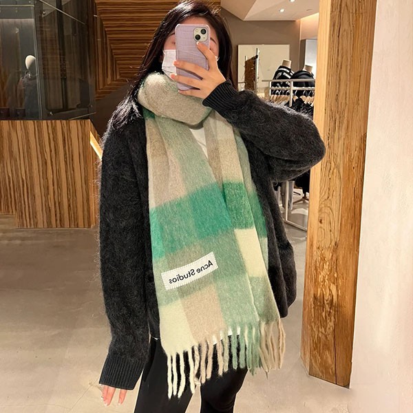 Acne Studios Mohair Check Scarf Replica AO2000