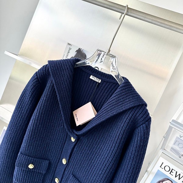 Miu Miu wool knit cardigan copy myf96216