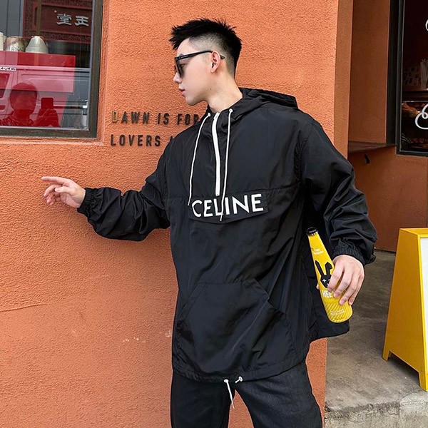 CELINE Lightweight Logo Half Zip Windbreaker Replica 38NO