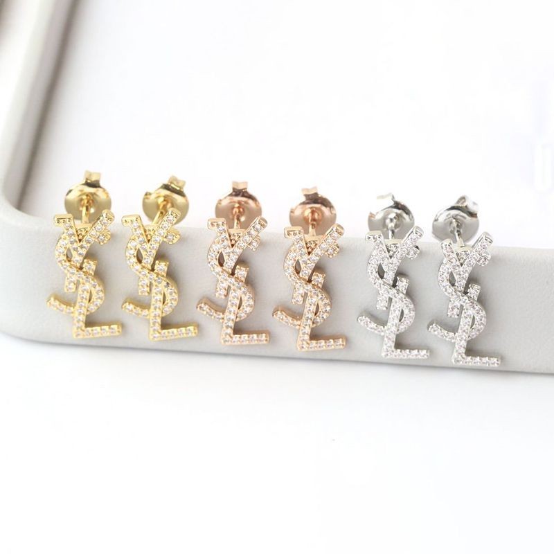 [Tax and shipping included] Saint Laurent 3-color YSL earrings replica Sao33455