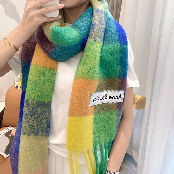 Arrives soon! Acne Studios Replica Mohair Check Scarf acl95096