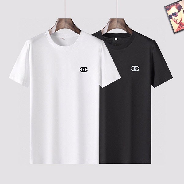 Immediate delivery Chanel CC logo cotton T-shirt fake sho09708
