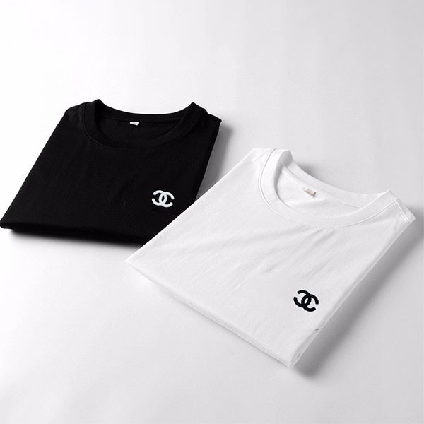 Immediate delivery Chanel CC logo cotton T-shirt fake sho09708