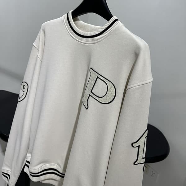Prada patched fleece fake sweatshirt puc17340