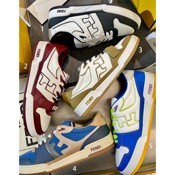 Rare Fendi Replica Match Suede Lace-Up Sneakers in 5 Colors fej43596