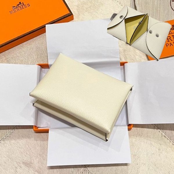 New! Hermes Replica Calvi Duo Business Card Holder/Coin Case erf28443