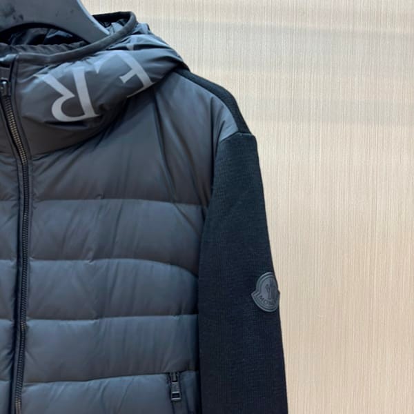 Free shipping Moncler bi-material down jacket replica moh38583