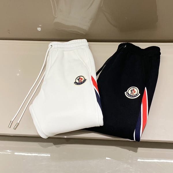 Featured ★ Moncler ☆ TRICOLOUR accent jogging pants fake 2 colors moc83547