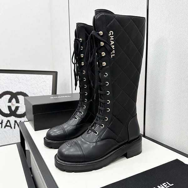 Best Price Challenge Chanel Replica Logo Combat Boots shp67163 Best Price Challenge Chanel Replica Logo Combat Boots shp67163