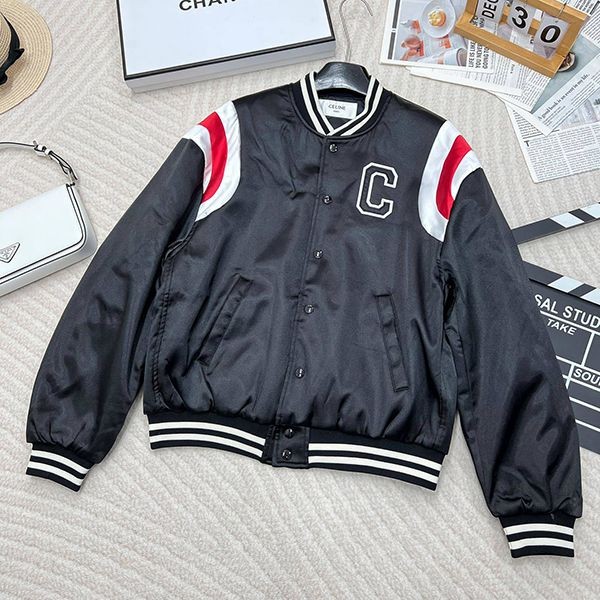 Featured ★ Celine bomber jacket replica black satin 2W867532T