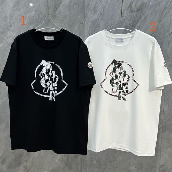 Moncler logo print parody crew neck T-shirt mob99946 Moncler logo print parody crew neck T-shirt mob99946