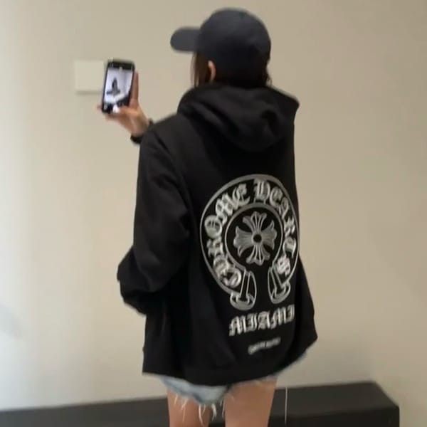 Hard to find Chrome Hearts Grade N Horseshoe Logo Sweatshirt Parka Kum82735