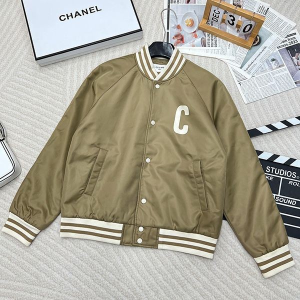 High quality Celine bomber jacket replica in black satin 2W867532