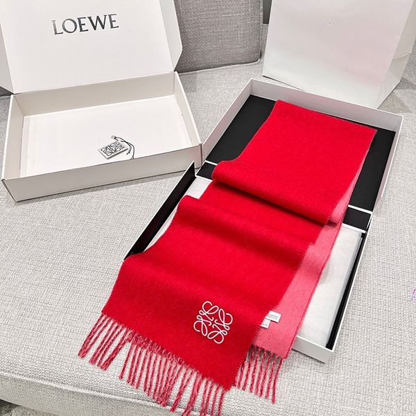 ★Japan!! Popular! [Loewe] Cashmere blend embroidered anagram scarf copy loy07729