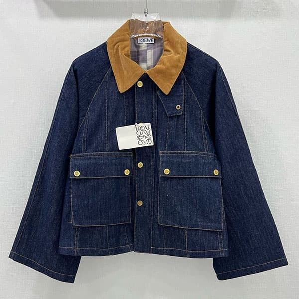 Boutique? Loewe Trapeze Denim Jacket Replica lof07865