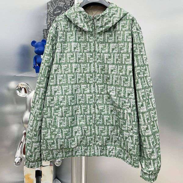 24SS [Fendi] Replica Windbreaker Nylon FF Logo Reversible FAA928