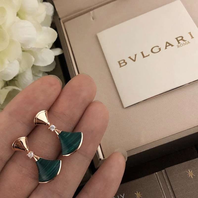 Hard to find! Bulgari 18K Yellow Gold Earrings Parody 2 Colors Bui52224