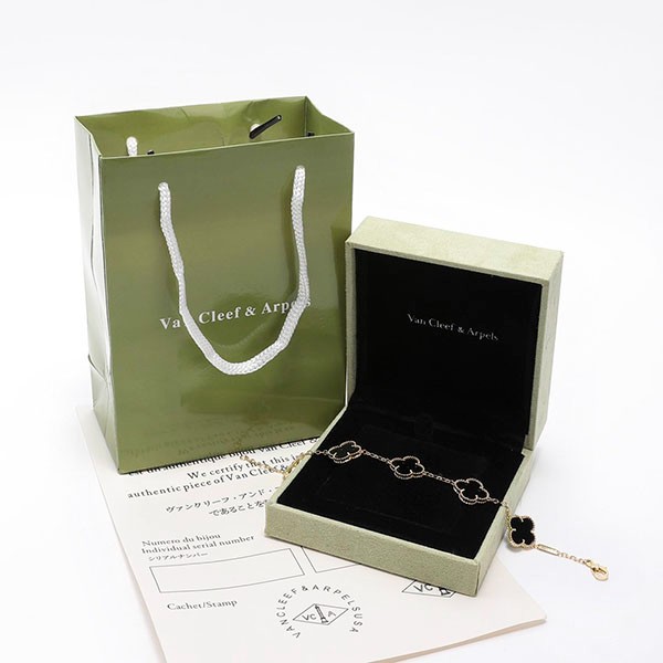 Van Cleef & Arpels Replica Vintage Alhambra Bracelet, 5 Motifs vcara41300