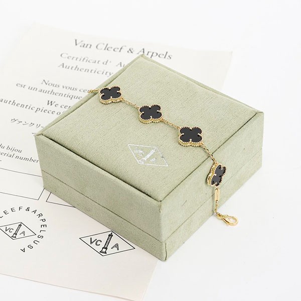 Van Cleef & Arpels Replica Vintage Alhambra Bracelet, 5 Motifs vcara41300