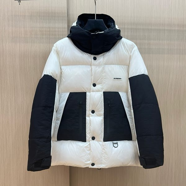 Attention ★ Burberry high collar big logo short down jacket copy Bav12984