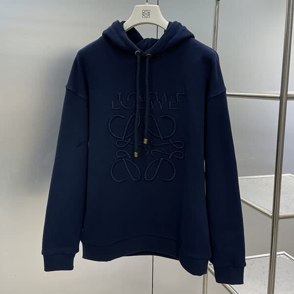 Free shipping Loewe Anagram Embroidered Logo Hoodie Copy Sweatshirt loy23506 Free shipping Loewe Anagram Embroidered Logo Hoodie Copy Sweatshirt loy23506