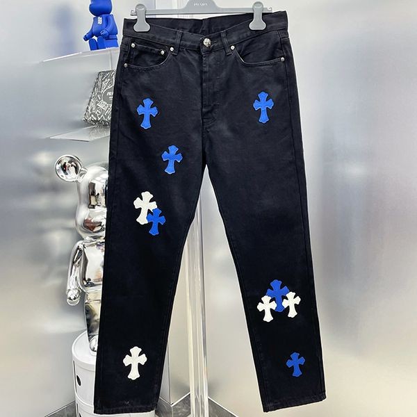 CHROME HEARTS Crosspatch Washed Denim Pants Replica Kum70635