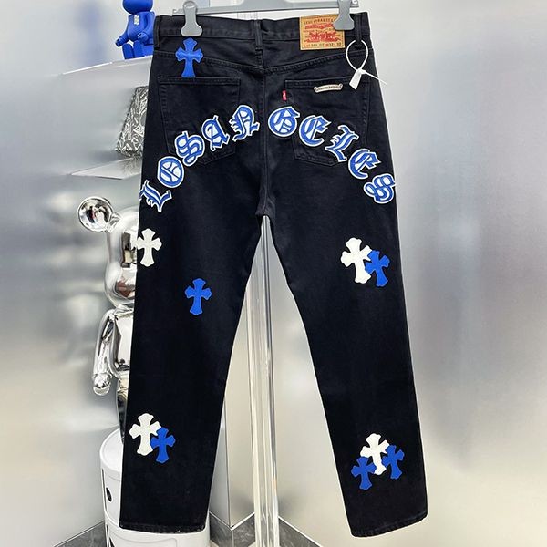 CHROME HEARTS Crosspatch Washed Denim Pants Replica Kum70635