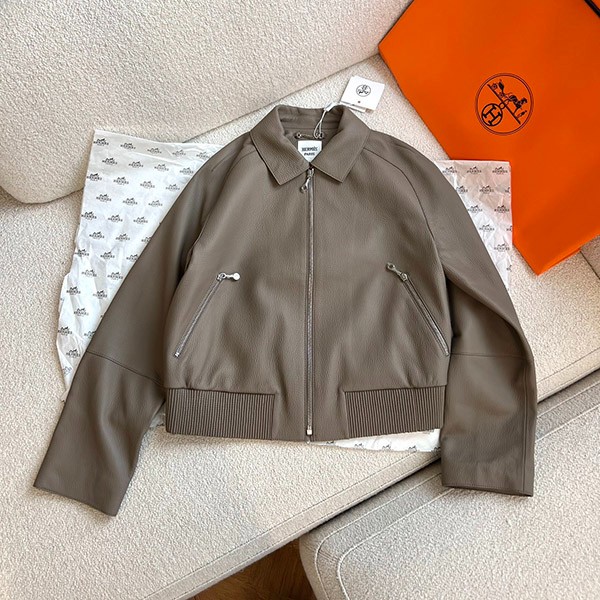 Simple deerskin Hermes blouson short jacket copy ern32913 Simple deerskin Hermes blouson short jacket copy ern32913