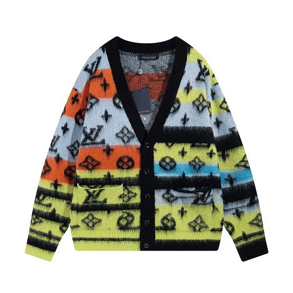 Eye-catching color Louis Vuitton Monogram knit bomber jacket replica vug79333