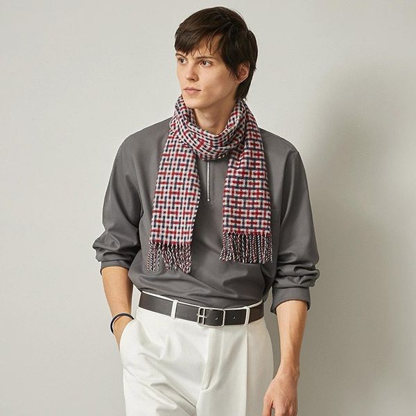 ★Vivid and beautiful colors? [Hermes] Cashmere scarf, grade N★ ers58928