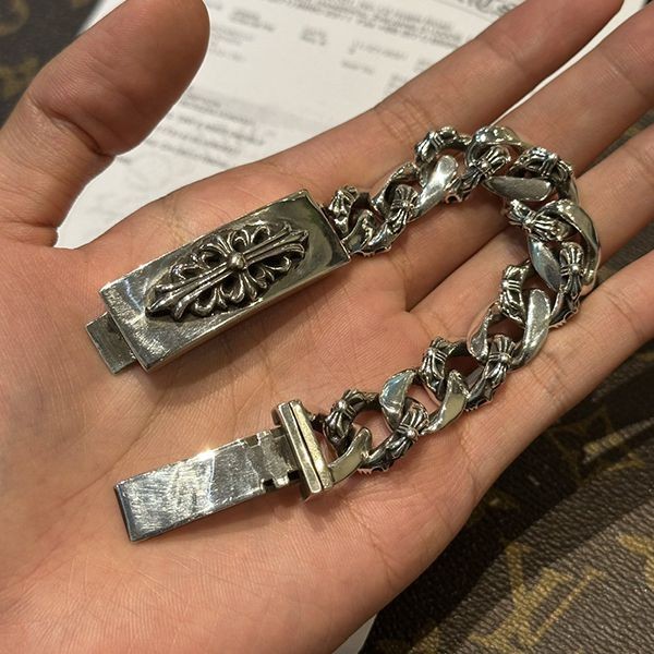 Super limited edition Chrome Hearts Floral Cross ID bracelet replica Kup74724