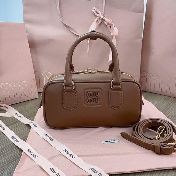 Miu Miu Leather Logo Shoulder Top Handle Small Bag myc01887 Miu Miu Leather Logo Shoulder Top Handle Small Bag myc01887