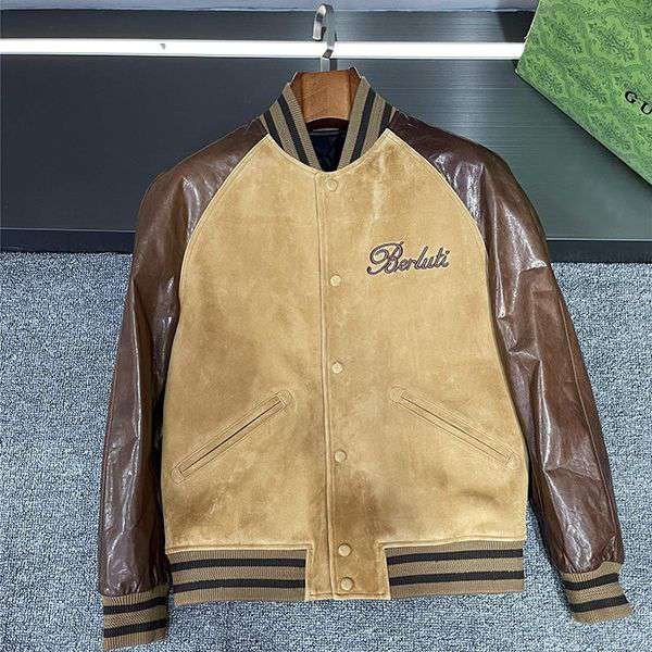 A favorite of many celebrities! Berluti men's leather jacket copy bem35320