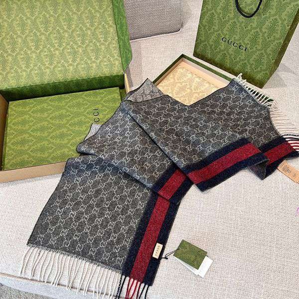 [Stylish and simple] Gucci GG logo cashmere scarf replica gul26019