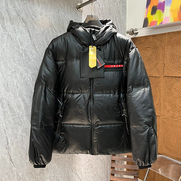 Prada Light Nylon Hooded Puffer Jacket Replica SGB574