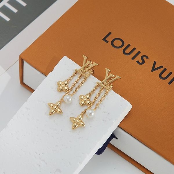 Louis Vuitton New Arrival ◆ Popular [Luisa Earrings] Gold Color M01574