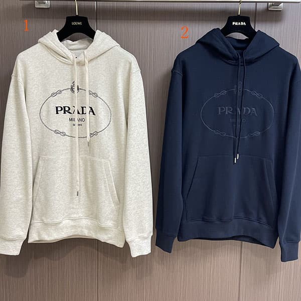 Popularity rising Prada cotton fleece fake embroidered logo pua33796 Popularity rising Prada cotton fleece fake embroidered logo pua33796
