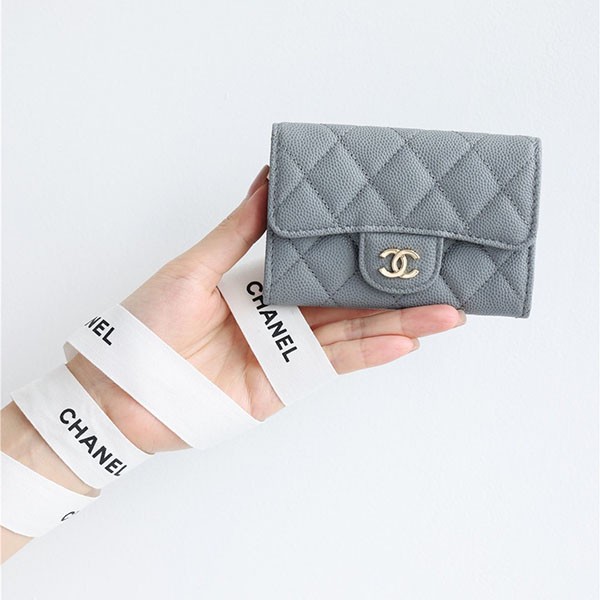 Rare Chanel Gold Coco Logo Card Case Replica shp61182