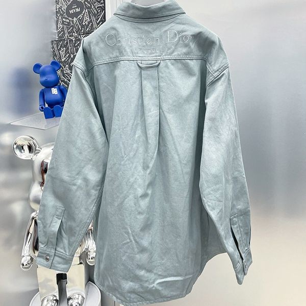 Attention ★ Dior reversible denim shirt fake deb76984