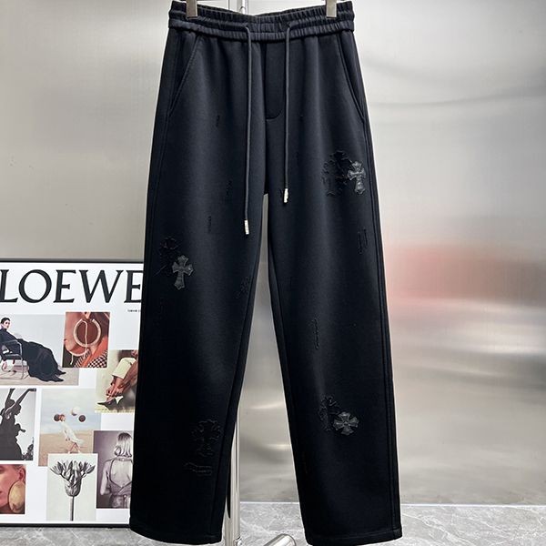 [Cute? New] Chrome Hearts Cross Patch Casual Pants Replica Kuk72719