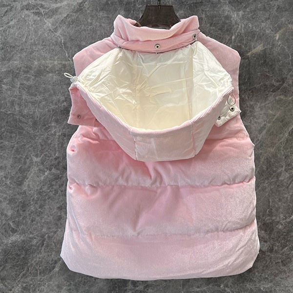 Moncler Corduroy Hooded Down Vest Replica AGELAO mok82586