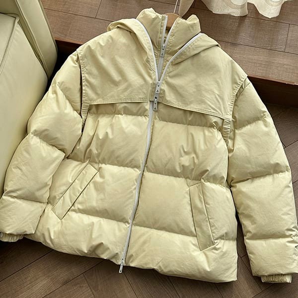 Rare Bottega Veneta Replica Off-White Puffer Down Jacket bot31088
