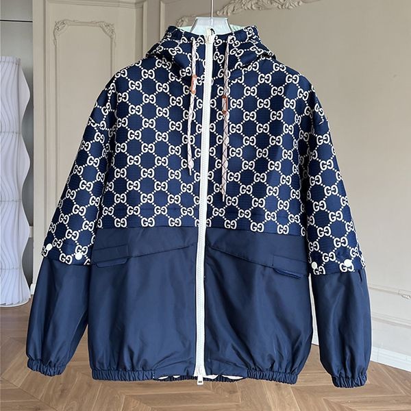 [Gucci] GG Ripstop Copy Fabric Zip Jacket 742811Z8BJG4384