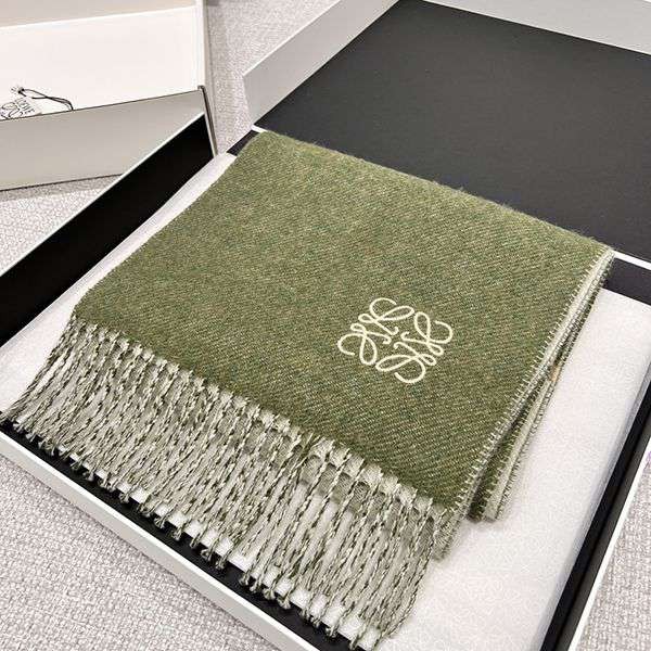 Popular [Loewe] Cashmere blend embroidered anagram scarf knockoff lof49736