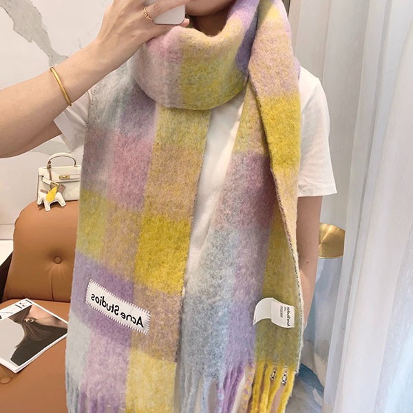 ◆Almost sold out!◆Acne Studios Mohair Check Scarf Replica aco68957